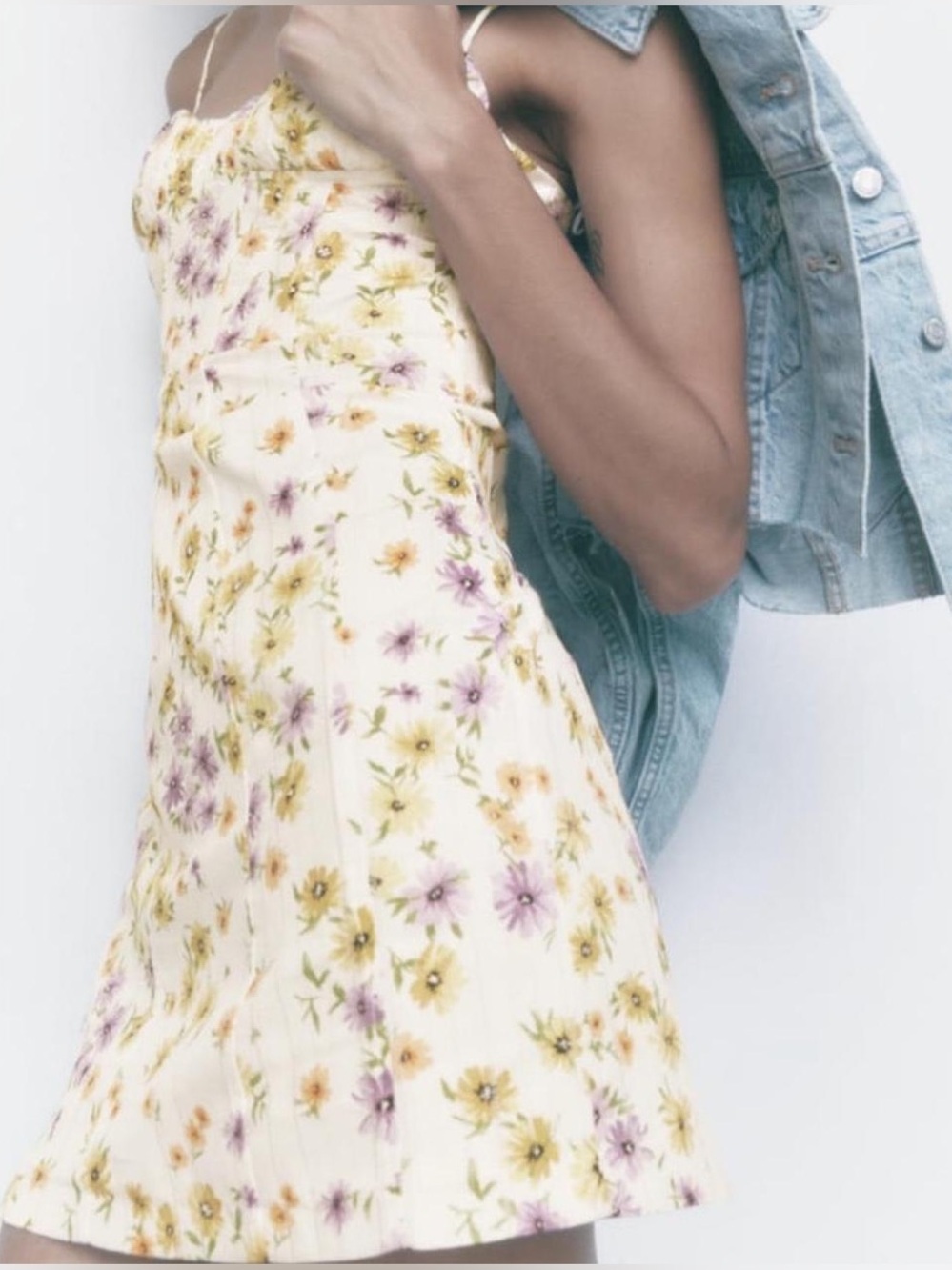 NWT! Zara Floral Mini Dress - Picture 7 of 7